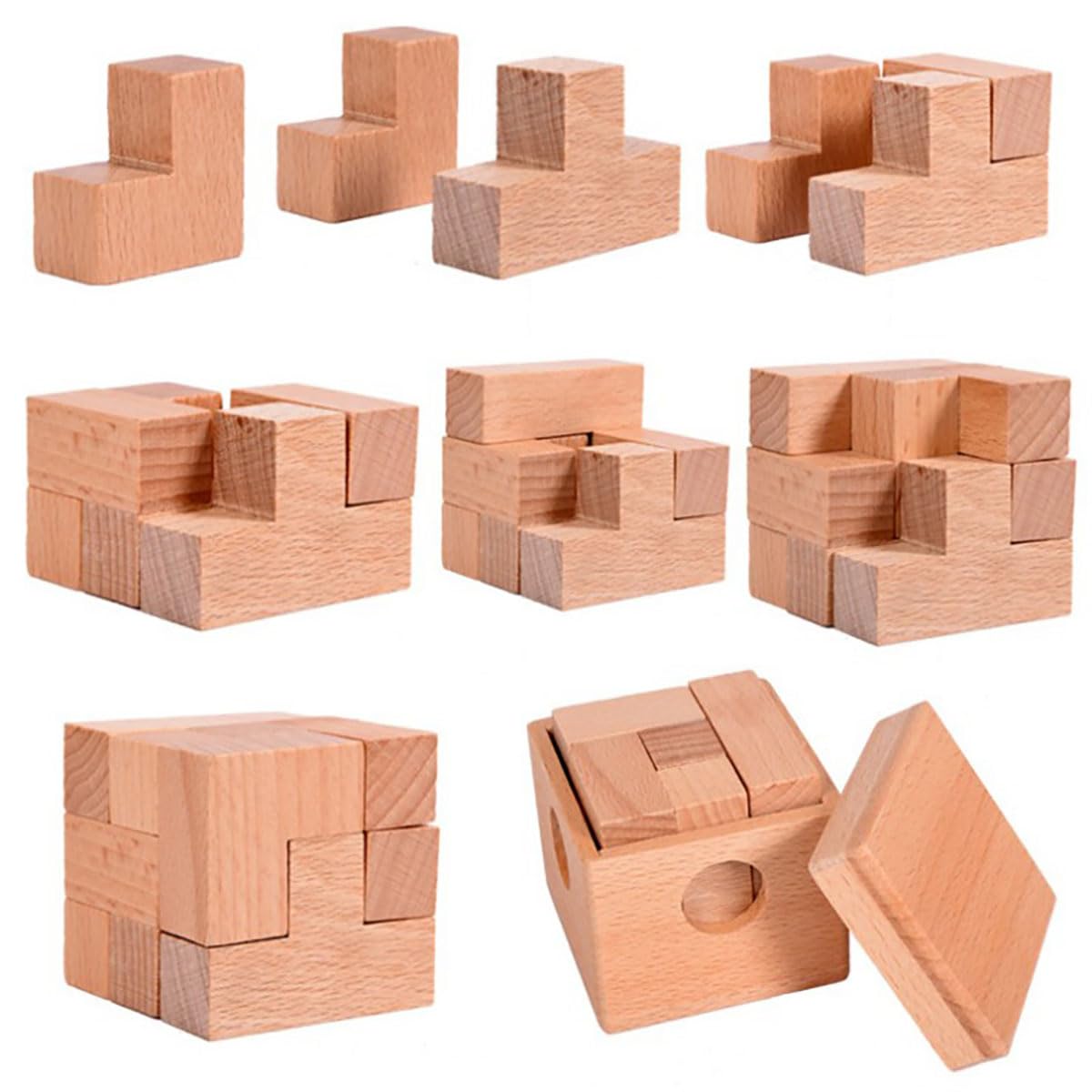 3D Soma Cube Wooden Puzzle — Spatial Thinking