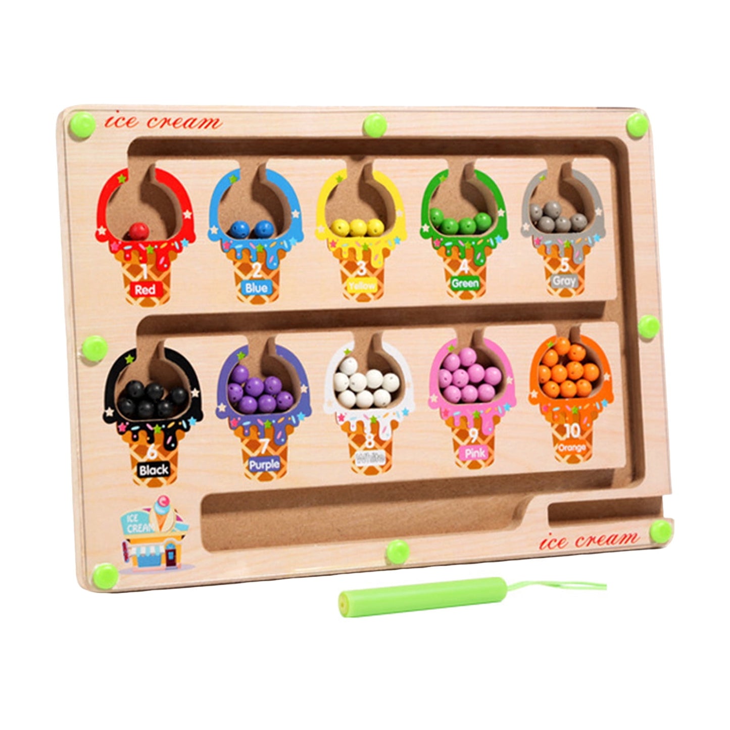 Dinosaur Bead Maze — Colour Sorting & Counting