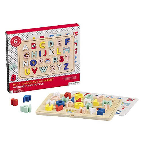 ABC Animal Alphabet Puzzle — 26-Piece Wooden Tray