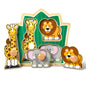 Safari Knob Puzzle — Wild Animals Wooden Tray
