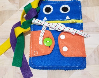 Montessori Quiet Book — 12-Activity Felt Book